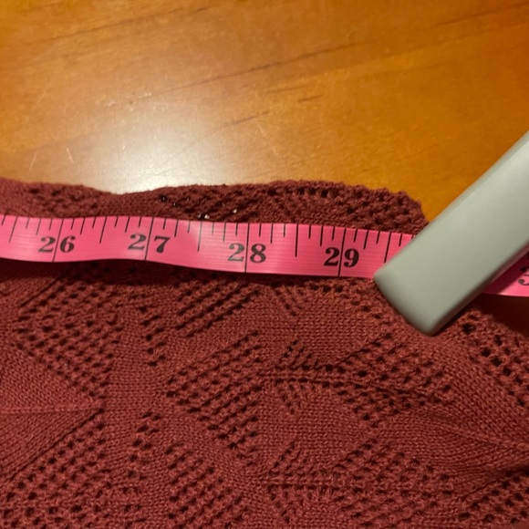 Anthropologie Flat White Knit Crochet Flare Pants Large - Picture 7 of 10